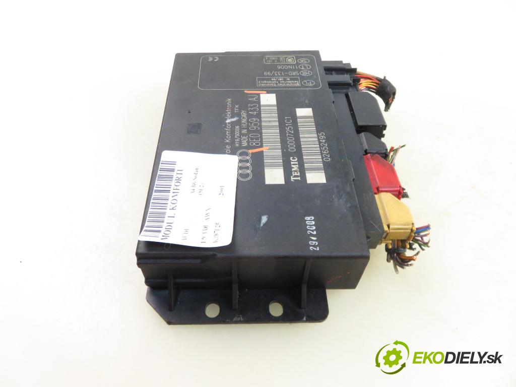 AUDI A4 (8E2, B6) SEDAN 2001 96,00 1.9 TDI PD 130 - AWX 1896,00 MODUL komfortu 8E0959433AJ