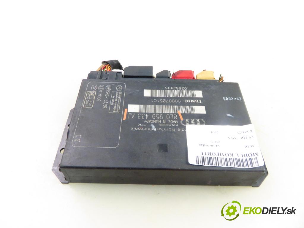AUDI A4 (8E2, B6) SEDAN 2001 96,00 1.9 TDI PD 130 - AWX 1896,00 MODUL komfortu 8E0959433AJ