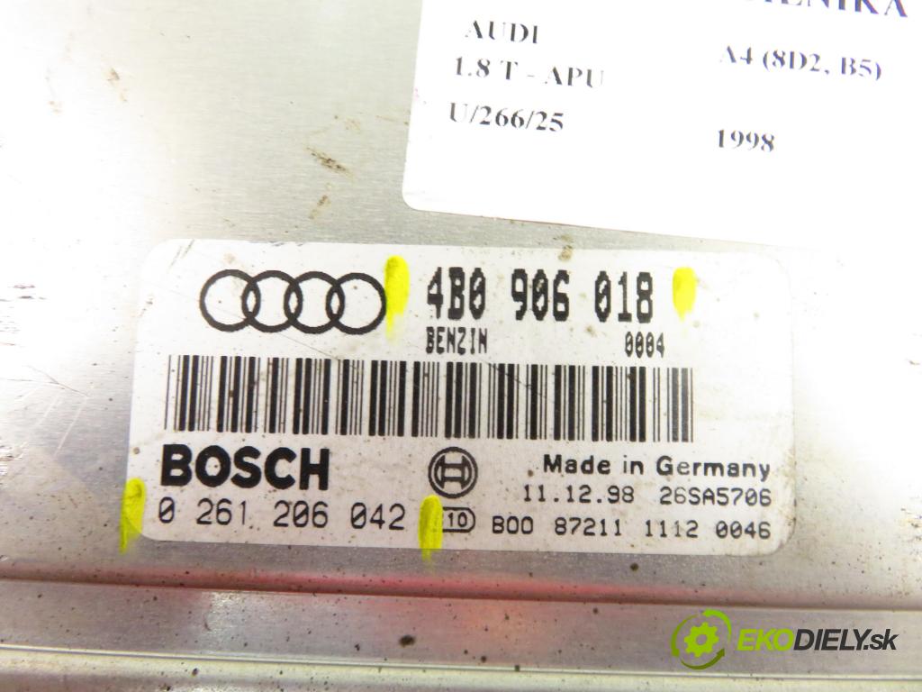 AUDI A4 (8D2, B5) SEDAN 1998 110,00 1.8 T - APU 1781,00 Riadiaca jednotka Motor 4B0906018 ; 0261206042