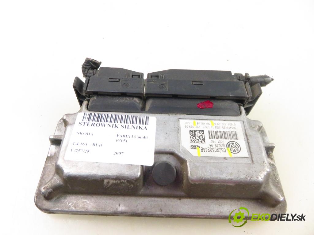 SKODA FABIA I Combi (6Y5) KOMBI 2007 59,00 1.4 16V - BUD 1390,00 Riadiaca jednotka Motor 03C906024AB ; IAW4HVAB