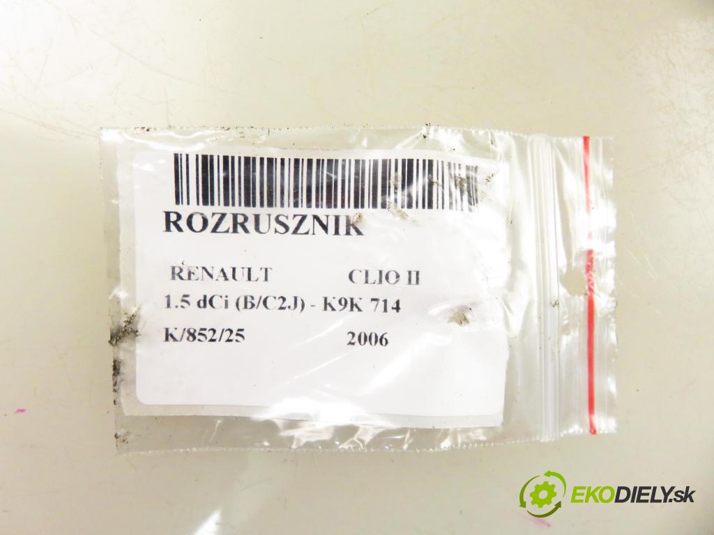 RENAULT CLIO II (BB_, CB_) HB 2006 50,00 1.5 dCi 68 - K9K 714 1461,00 Štartér M000T87881 ; 8200306595 (Štartér)