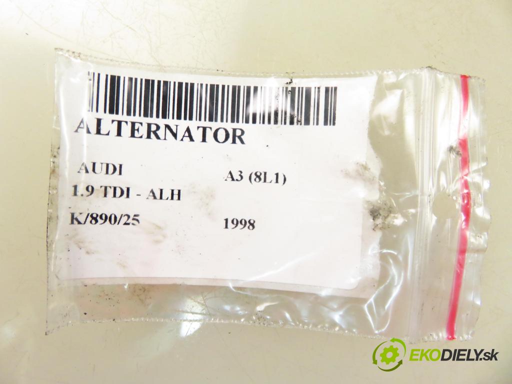 AUDI A3 (8L1) HB 1998 66,00 1.9 TDI 90 - ALH 1896,00 Alternátor 028903028E ; 0124515010 (Alternátory)