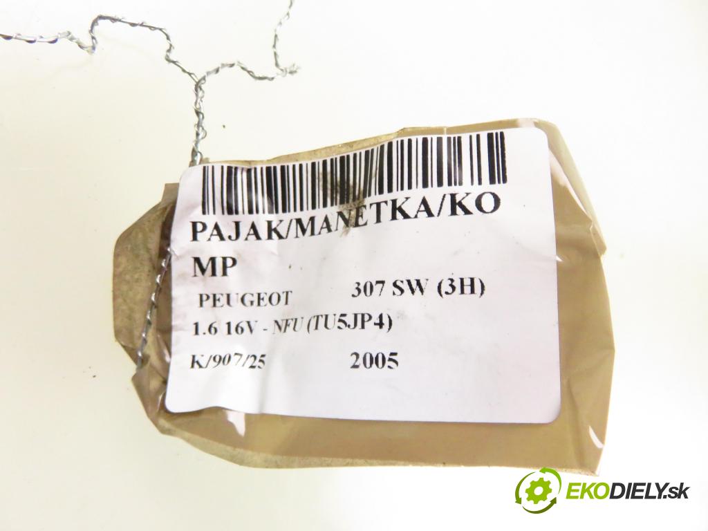 PEUGEOT 307 SW (3H) KOMBI 2005 81,00 1.6 16V - NFU (TU5JP4) 1587,00 páčka/prepínač 96567445XT
