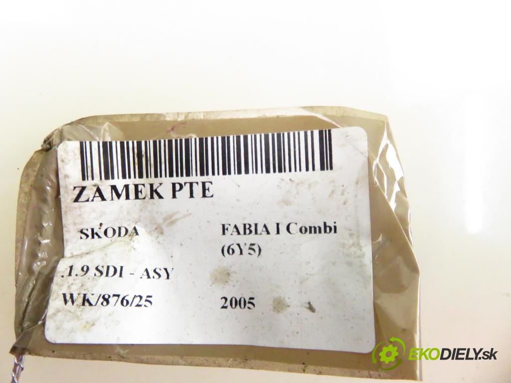SKODA FABIA I Combi (6Y5) KOMBI 2005 47,00 1.9 SDI 64 - ASY 1896,00 zámok PTE 6Y0839016
