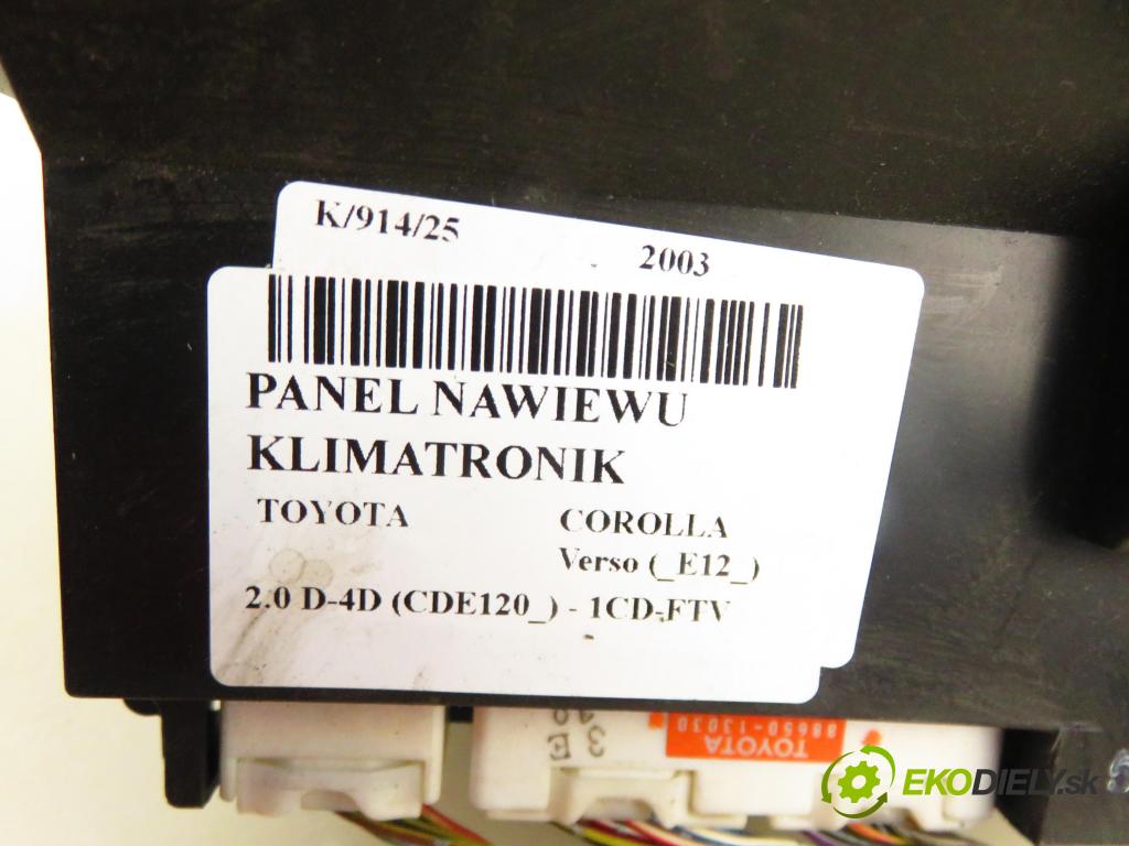 TOYOTA COROLLA Verso (_E12_) MINIVAN 2003 66,00 2.0 D-4D (CDE120_) - 1CD-FTV 1995,00 Panel kúrenia KLIMATRONIK 8865013030
