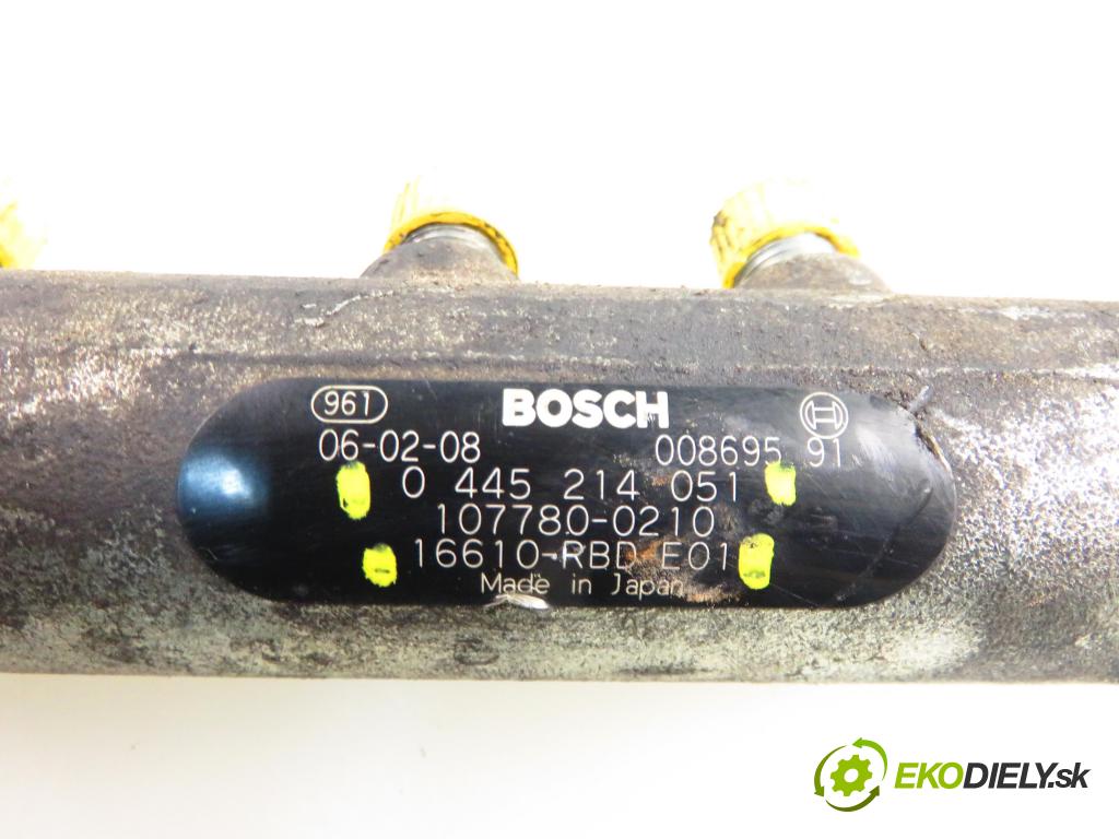 HONDA FR-V (BE) MINIVAN 2006 103,00 2.2 i CTDi 140 - N22A1 2204,00 lišta vstřikovací 16610RBDE01 ; 0445214051 ; 0281002534 (Vstřikovací lišty)