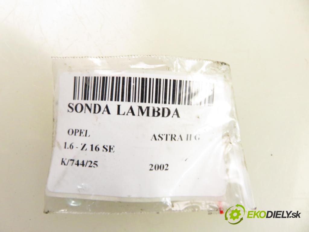 OPEL ASTRA G liftback (T98) HB 2002 62,00 1.6 8V - Z 16 SE 1598,00 sonda lambda 25335280 ; 0258005291 (Lambda sondy)