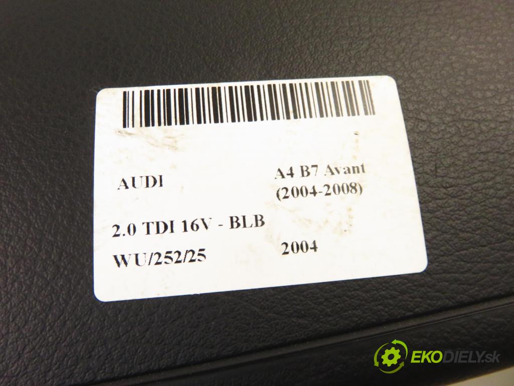 AUDI A4 Avant (8ED, B7) KOMBI 2004 103,00 2.0 TDI 16V - BLB 1968,00 Lakťová opierka 8E0864207G
