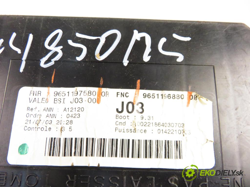 PEUGEOT 307 (3A/C) HB 2003 79,00 2.0 HDi 110 - RHS 1997,00 MODUL BSI 9651196880 ; 9651197580