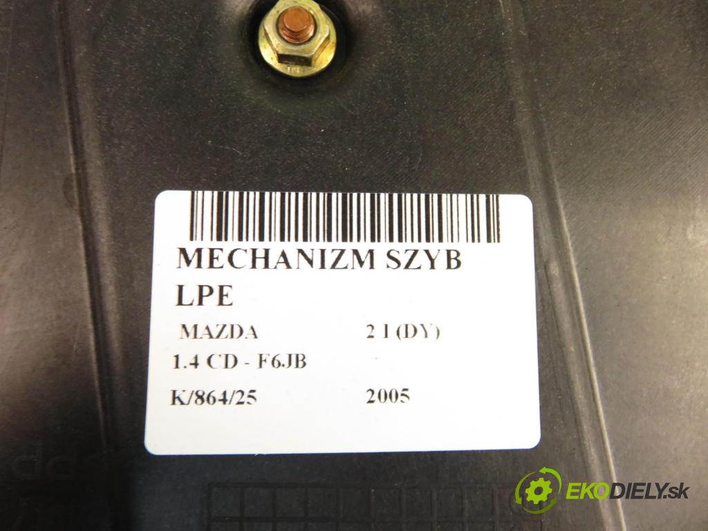 MAZDA 2 (DY) HB 2005 50,00 1.4 CD - F6JA 1399,00 mechanismus oken 