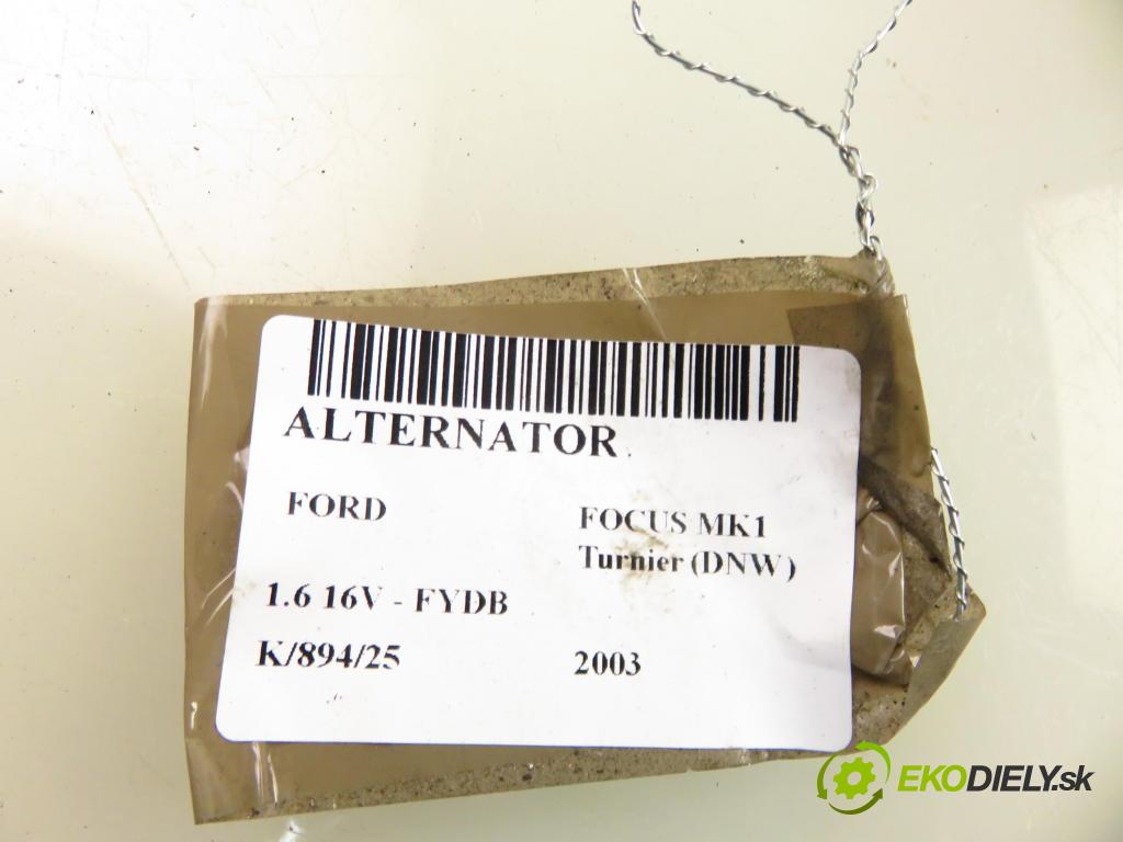 FORD FOCUS Turnier (DNW) KOMBI 2003 74,00 1.6 16V - FYDB 1596,00 Alternátor MS1022118040 (Alternátor)