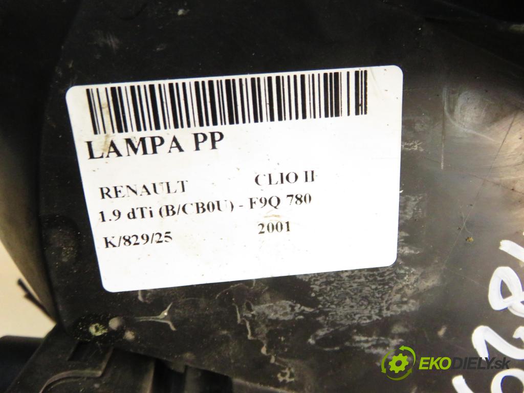 RENAULT CLIO II (BB_, CB_) HB 2001 59,00 1.9 dTi (B/CB0U) - F9Q 780 1870,00 světlo PP 