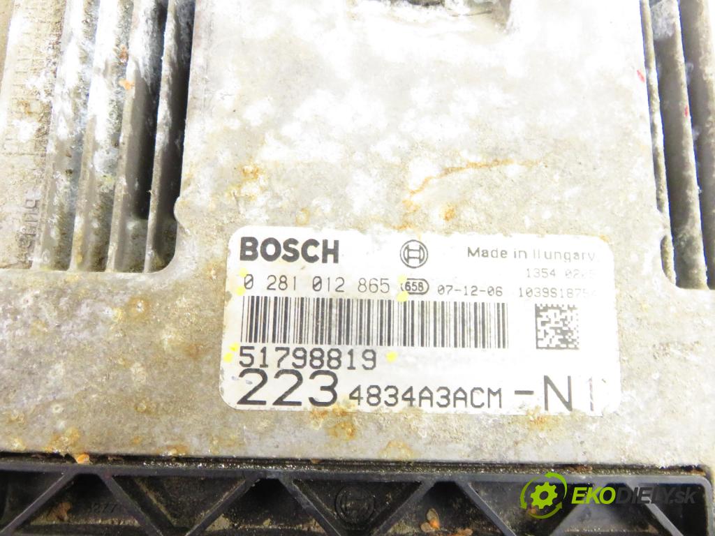FIAT DOBLO Cargo (223_) FURGON 2008 77,00 1.9 JTD 105 - 223 B1.000 1910,00 Riadiaca jednotka Motor 51798819 ; 0281012865