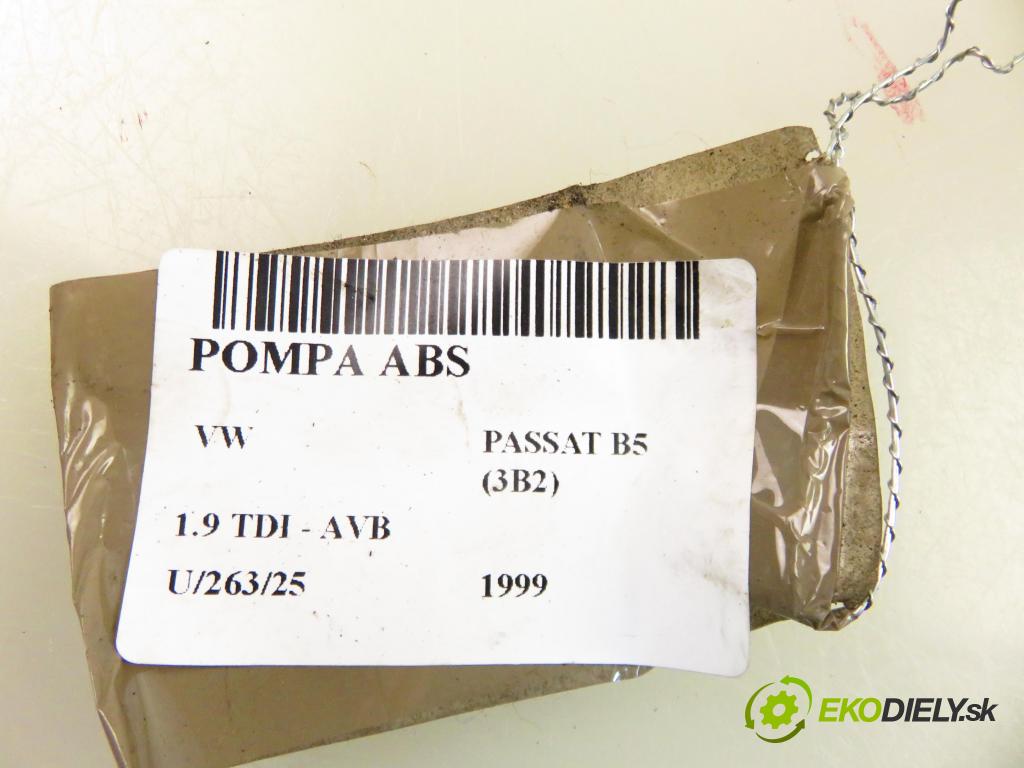 VW PASSAT B5 (3B2) SEDAN 1999 74,00 1.9 TDI - AVB 1896,00 Pumpa ABS 0265200401 ; 8E0614111T (Pumpa ABS)