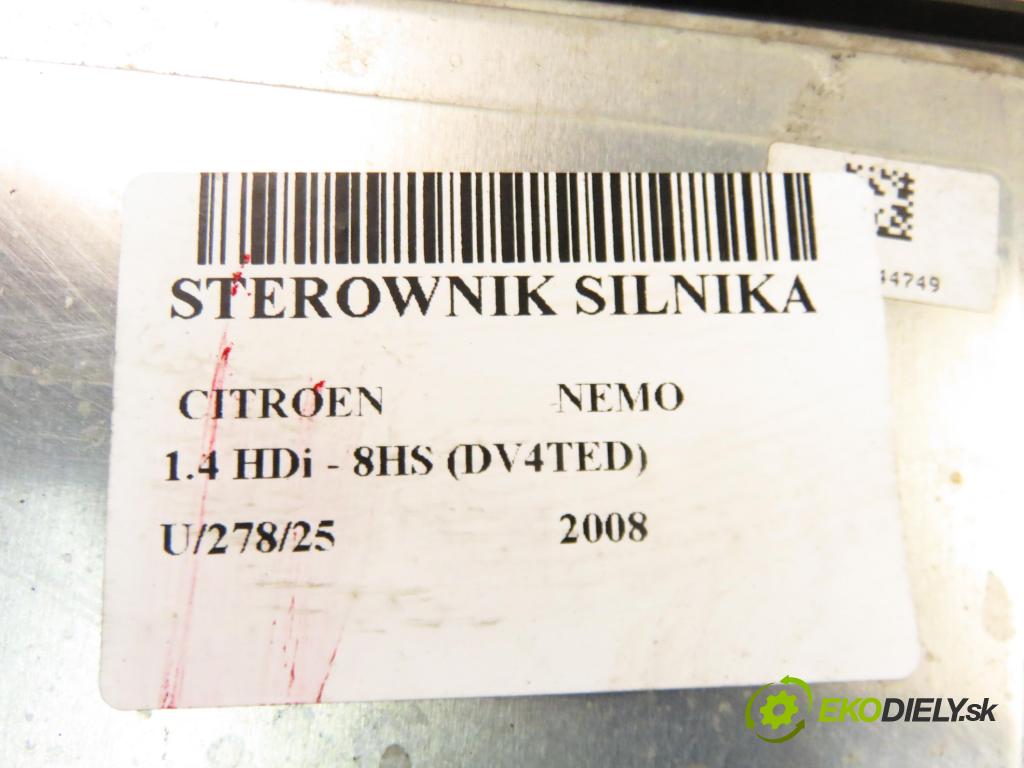 CITROEN NEMO Skrzynia (AA_) FURGON 2008 50,00 1.4 HDi - 8HS (DV4TED) 1398,00 Riadiaca jednotka Motor 028101444