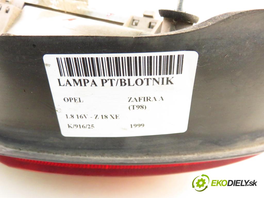 OPEL ZAFIRA A Nadwozie Wielkopojemne (MPV) (T98)  MINIVAN 1999 92,00 1.8 16V 125 - Z 18 XE 1796,00 Svetlo pravé zadné 
