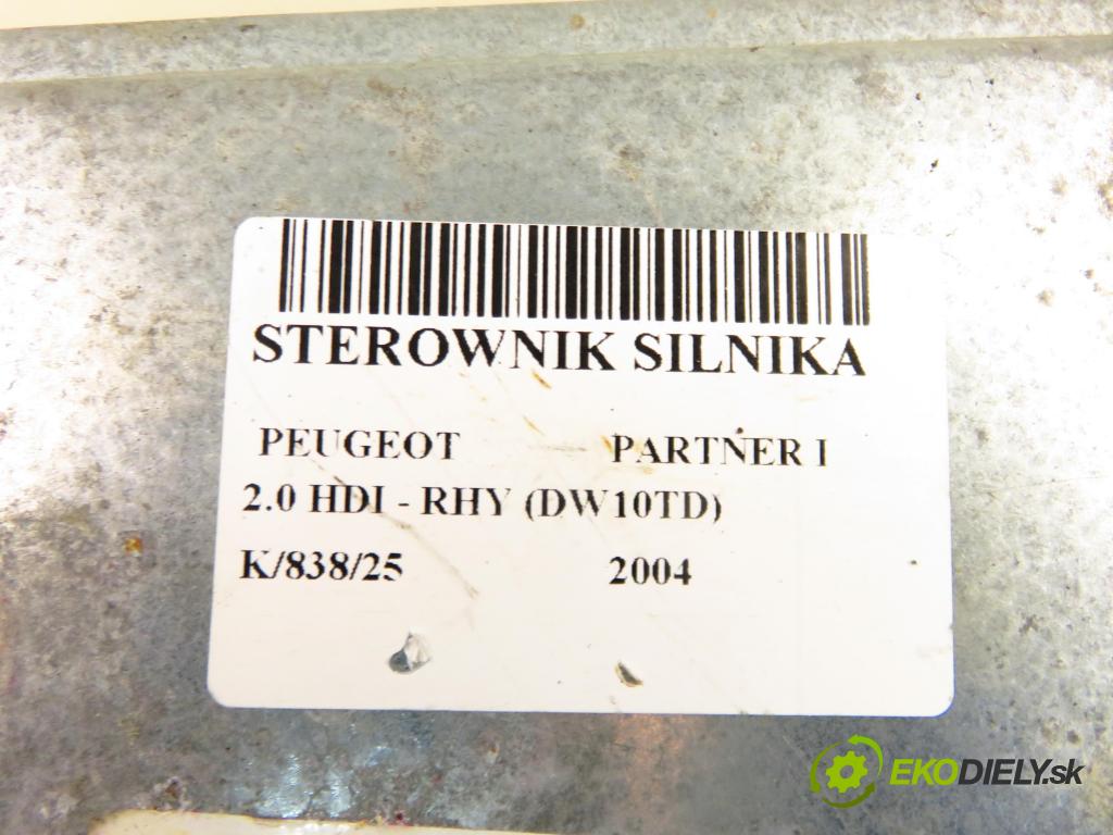 PEUGEOT PARTNER Combispace (5F) KOMBIVAN 2004 66,00 2.0 HDI - RHY (DW10TD) 1997,00 Riadiaca jednotka Motor 5WS40146AT ; SW9653205080