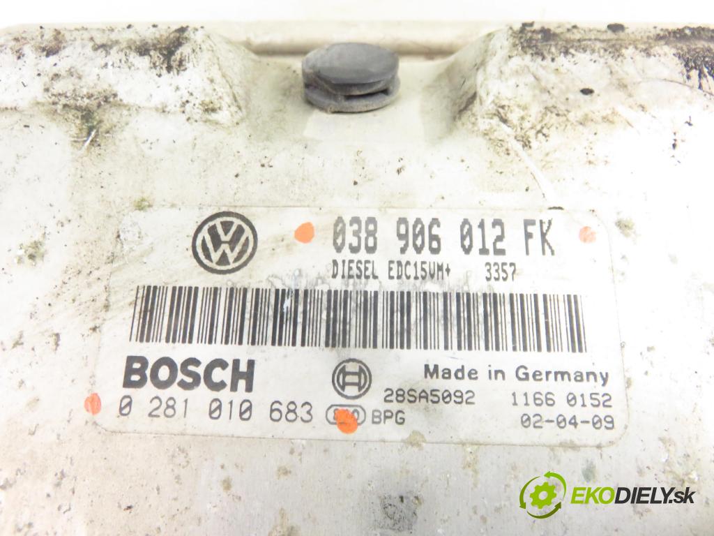 SEAT LEON (1M1) HB 2002 81,00 1.9 TDI 110 - ASV 1896,00 Riadiaca jednotka Motor 038906012FK ; 0281010683