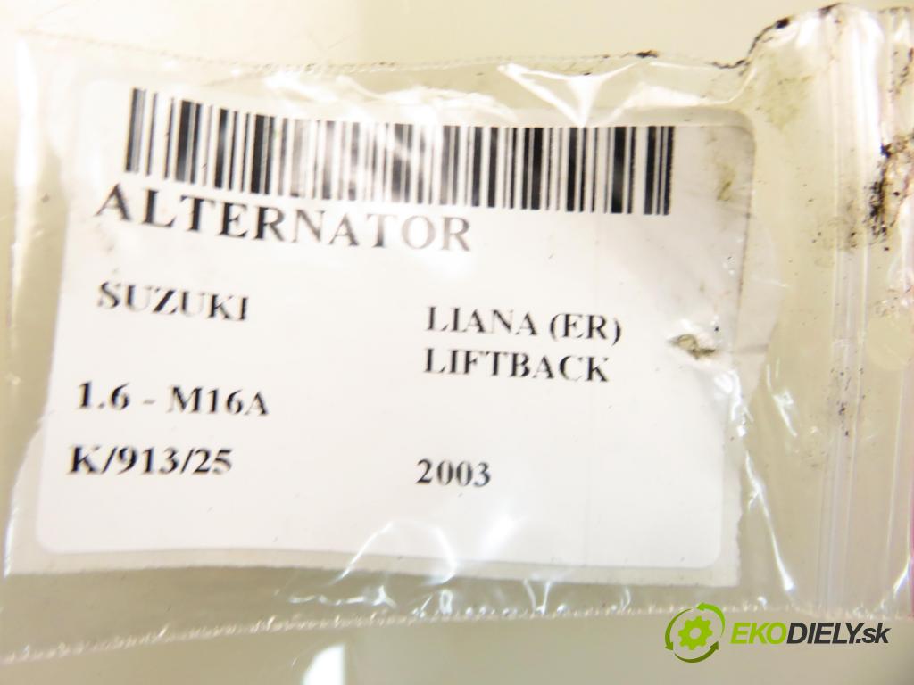 SUZUKI LIANA (ER) HB 2003 79,00 1.6 - M16A 1586,00 Alternátor 3140080G1 (Alternátor)