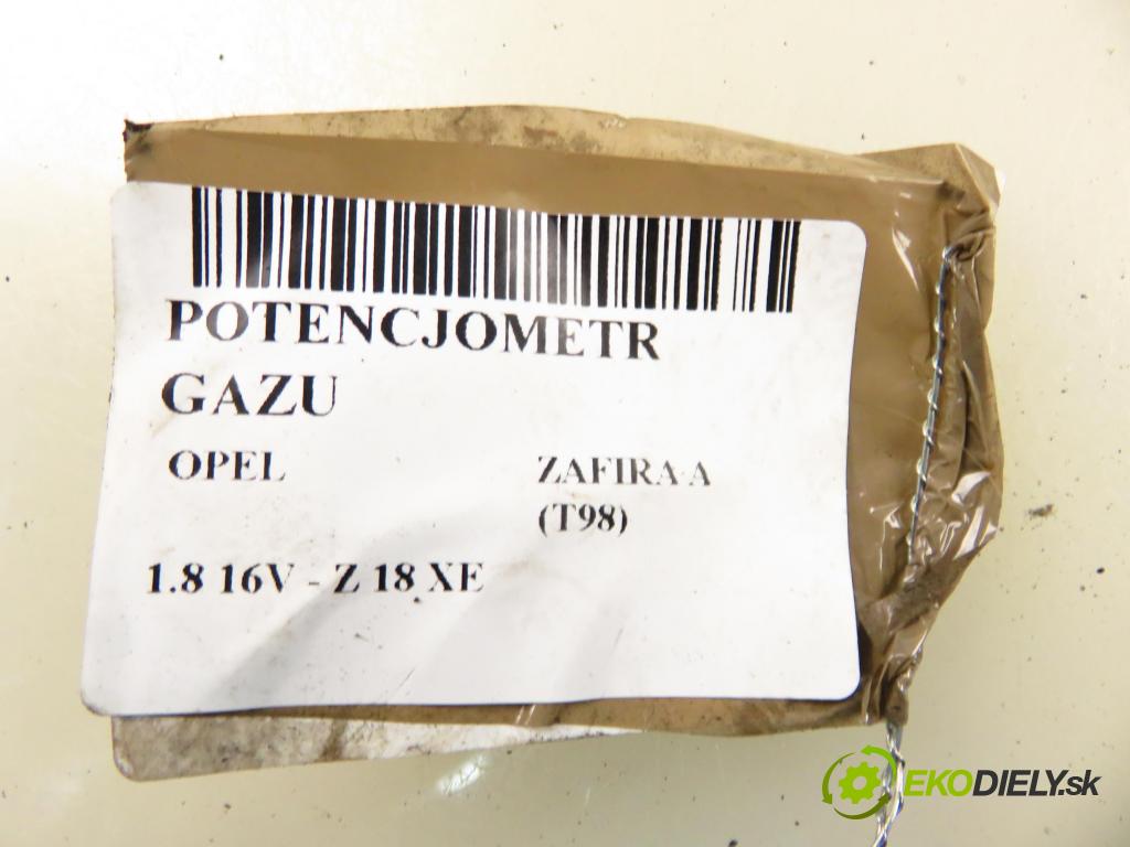 OPEL ZAFIRA A Nadwozie Wielkopojemne (MPV) (T98)  MINIVAN 1999 92,00 1.8 16V 125 - Z 18 XE 1796,00 potenciometr plynového pedálu 9202341BT ; 6PV00811400 (Pedály)