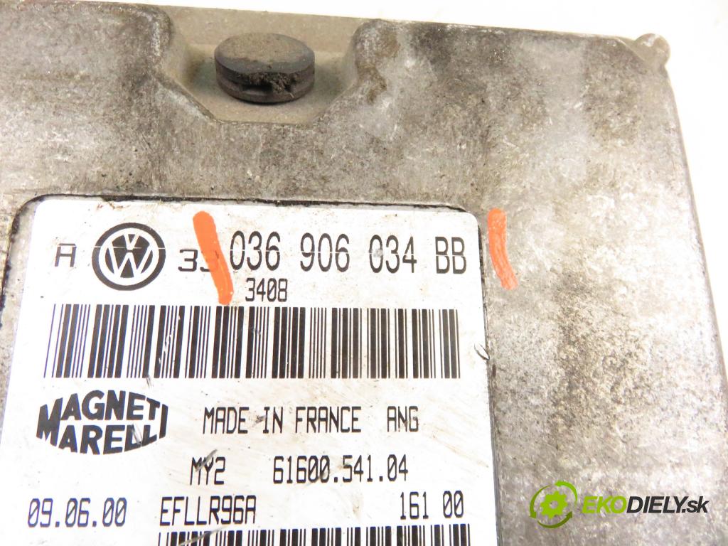 VW BORA (1J2) SEDAN 2001 77,00 1.6 16V - AUS 1598,00 Riadiaca jednotka Motor 036906034BB