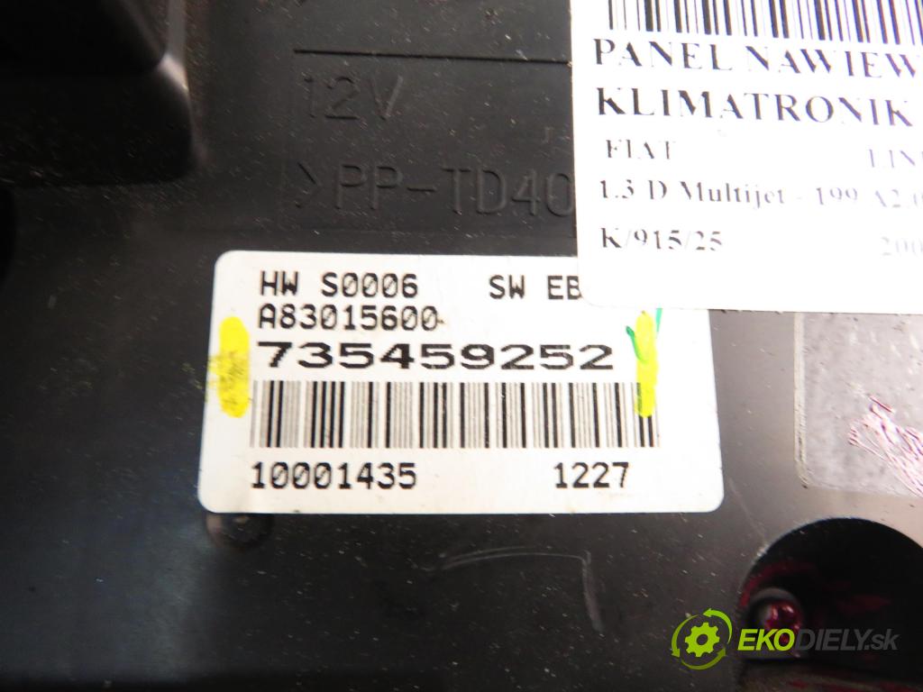 FIAT LINEA (323_) SEDAN 2007 0,00 1.3 D Multijet - 199 A2.000 1248,00 Panel kúrenia KLIMATRONIK 735459252
