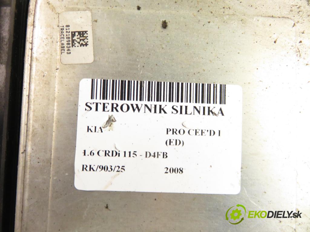 KIA PRO CEE'D (ED) HB 2008 85,00 1.6 CRDi 115 - D4FB 1582,00 Riadiaca jednotka Motor 391032A716 ; 0281015438