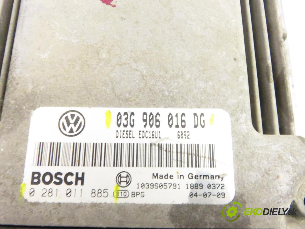 SEAT ALTEA (5P1) HB 2004 77,00 1.9 TDI - BKC 1896,00 Riadiaca jednotka Motor 03G906016DG ; 0281011885