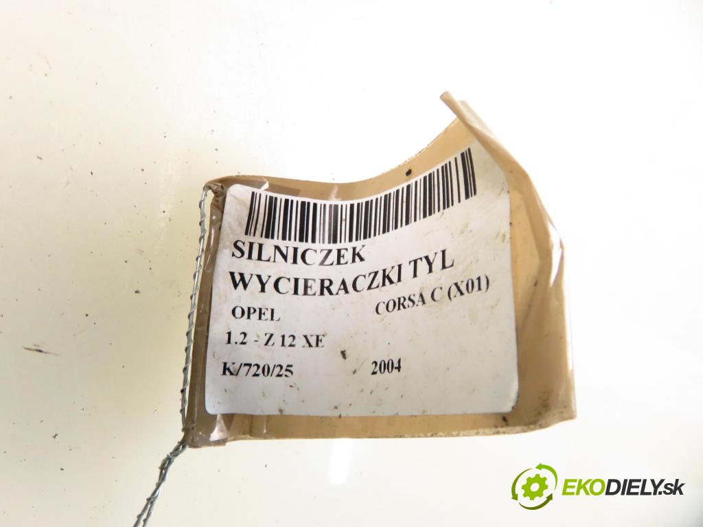 OPEL CORSA C (X01) HB 2004 55,00 1.2 16V 75 - Z 12 XE 1199,00 motorek stěrače ZADNÍ: 09132802 ; 53011112