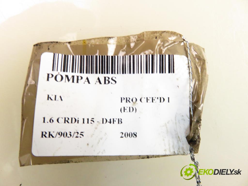 KIA PRO CEE'D (ED) HB 2008 85,00 1.6 CRDi 115 - D4FB 1582,00 Pumpa ABS  (Pumpa ABS)