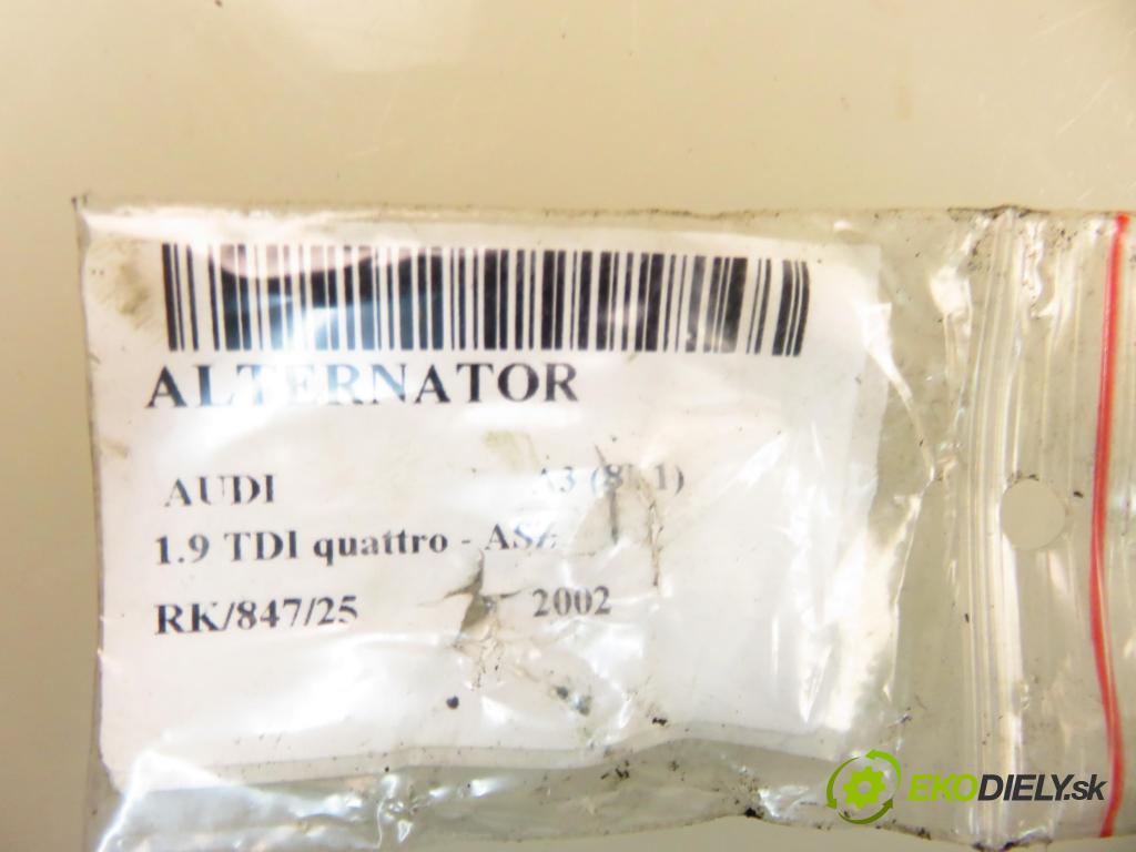 AUDI A3 (8L1) HB 2002 96,00 1.9 TDI quattro - ASZ 1896,00 Alternátor 038903023R (Alternátor)