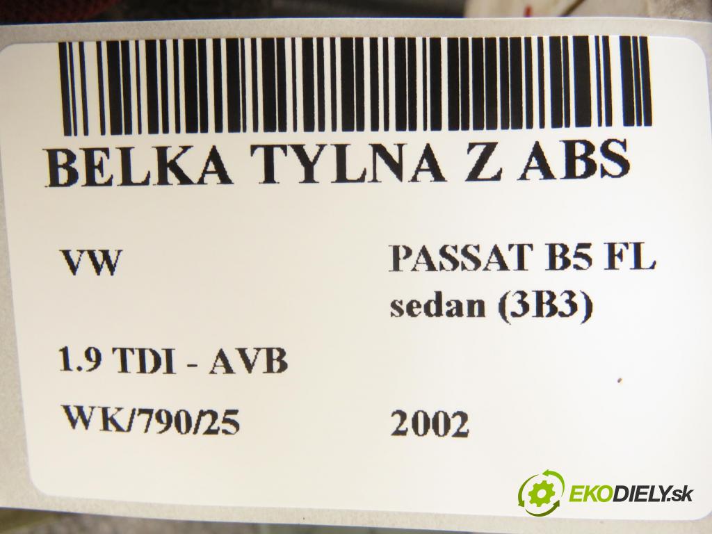 VW PASSAT B5.5 (3B3) SEDAN 2002 74,00 1.9 TDI PD 101 - AVB 1896,00 výztuha zadní část ABS