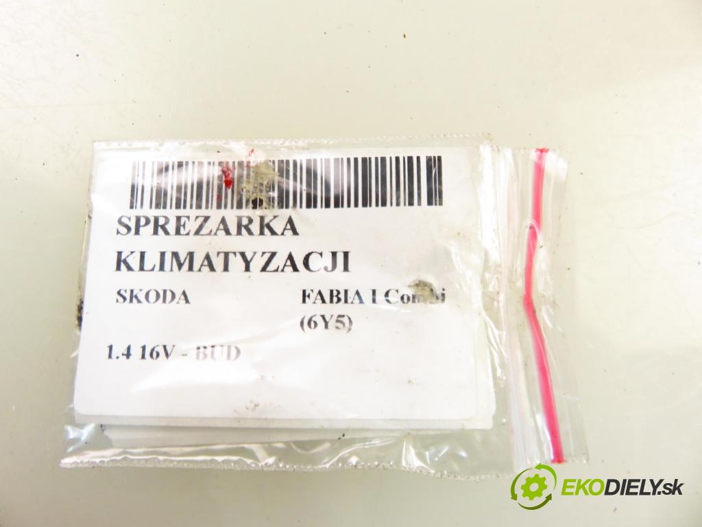 SKODA FABIA I Combi (6Y5) KOMBI 2007 59,00 1.4 16V - BUD 1390,00 KOMPRESOR: klimatizácie 6QO820808 (Kompresor klimatizácie)