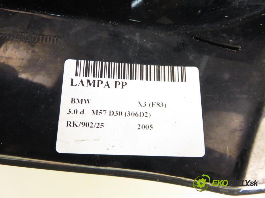 BMW X3 (E83) SUV 2005 150,00 xDrive 3.0 d 204 - M57 D30 (306D2) 2993,00 Svetlo PP 1307022385