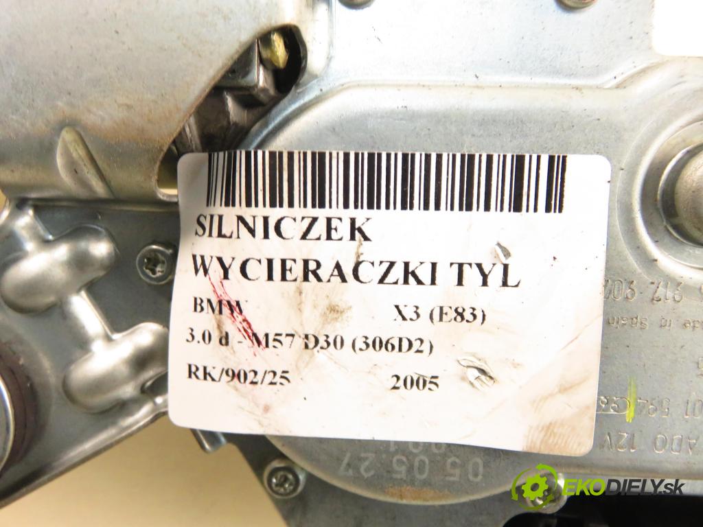 BMW X3 (E83) SUV 2005 150,00 xDrive 3.0 d 204 - M57 D30 (306D2) 2993,00 motorek stěrače ZADNÍ: 0390201594