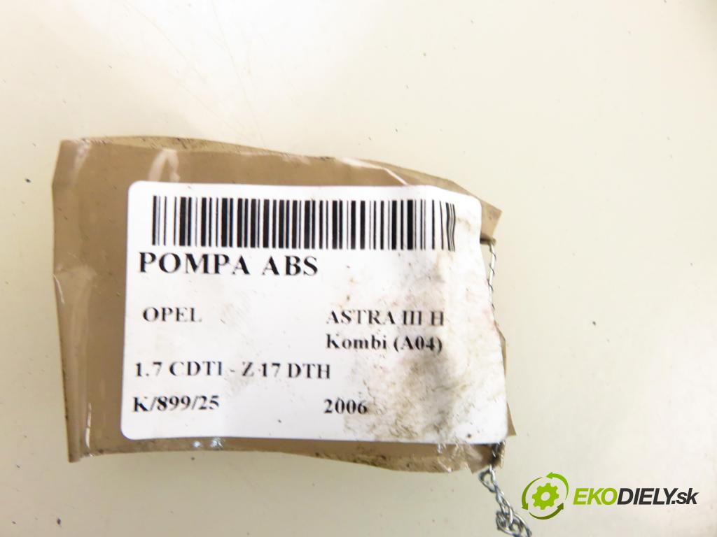 OPEL ASTRA H Kombi (A04) KOMBI 2006 74,00 1.7 CDTI - Z 17 DTH 1686,00 pumpa ABS 10097005093 ; 13157576BE ; 10020700244 (Pumpy brzdové)