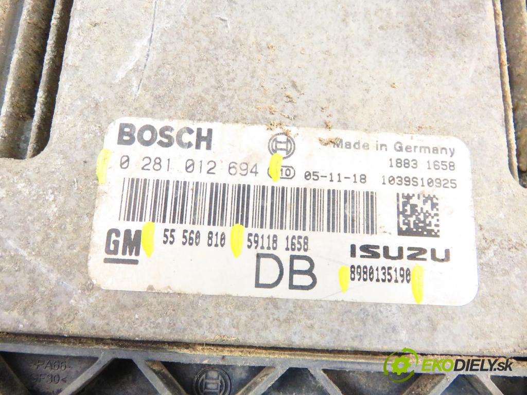 OPEL ASTRA H Kombi (A04) KOMBI 2006 74,00 1.7 CDTI - Z 17 DTH 1686,00 řídící jednotka motora 55560810 ; 0281012694 ; 8980135190