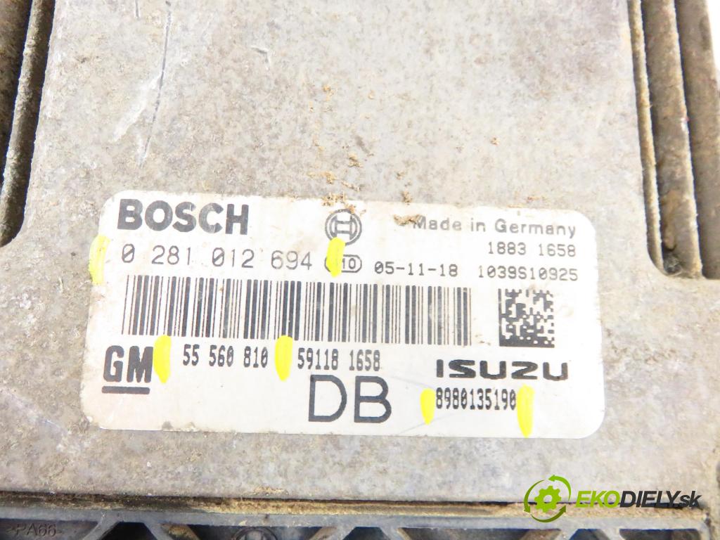 OPEL ASTRA H Kombi (A04) KOMBI 2006 74,00 1.7 CDTI - Z 17 DTH 1686,00 řídící jednotka motora 55560810 ; 0281012694 ; 8980135190
