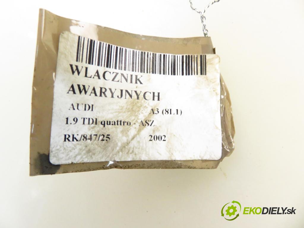AUDI A3 (8L1) HB 2002 96,00 1.9 TDI quattro - ASZ 1896,00 přepínač nouzových