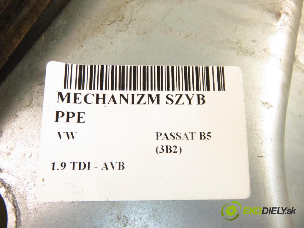 VW PASSAT B5 (3B2) SEDAN 1999 74,00 1.9 TDI - AVB 1896,00 mechanismus oken PPE 3B4837756D