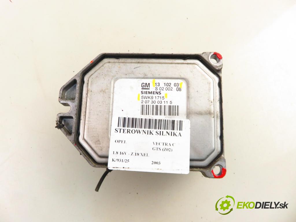 OPEL VECTRA C GTS (Z02) LIFTBACK 2003 0,00 1.8 16V - Z 18 XEL 1796,00 Riadiaca jednotka Motor 5WK91715 ; 13192031