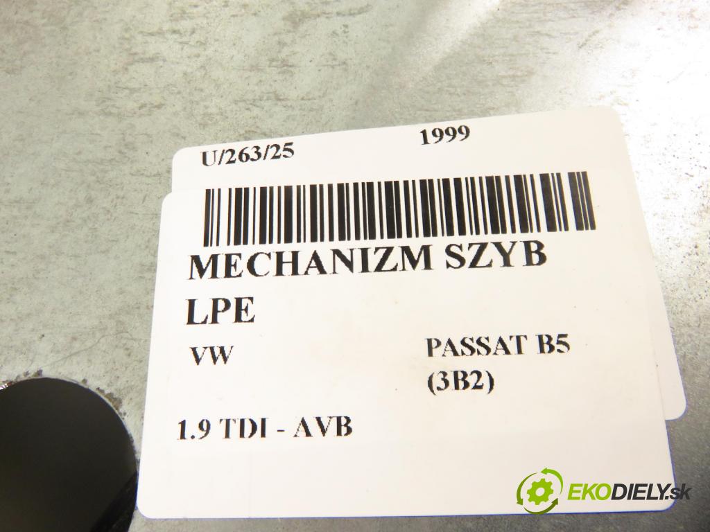 VW PASSAT B5 (3B2) SEDAN 1999 74,00 1.9 TDI - AVB 1896,00 mechanismus oken 3B4837755D