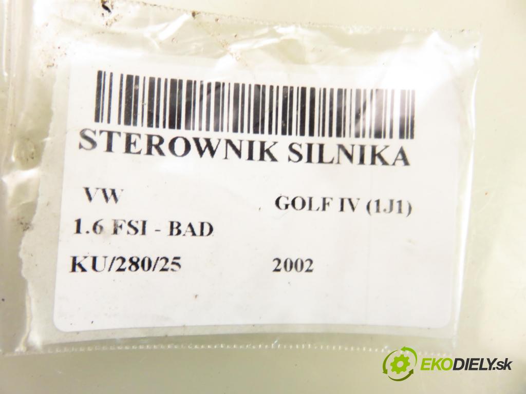 VW GOLF IV (1J1) HB 2002 81,00 1.6 FSI - BAD 1598,00 Riadiaca jednotka Motor 036906013D ; 0261S01004