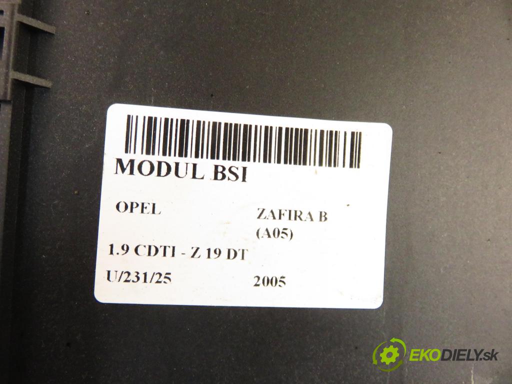 OPEL ZAFIRA B (A05) MINIVAN 2005 88,00 1.9 CDTI 8V 120 - Z 19 DT 1910,00 MODUL BSI 13220831