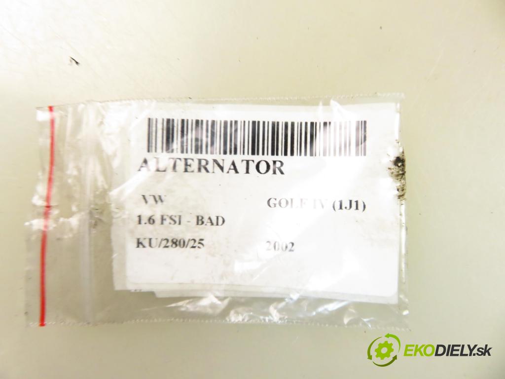 VW GOLF IV (1J1) HB 2002 81,00 1.6 FSI - BAD 1598,00 Alternátor 036903024 ; 0124325050 (Alternátor)