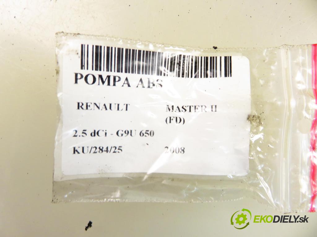 RENAULT MASTER II Skrzynia (FD) FURGON 2008 88,00 2.5 dCi 120 - G9U 650 2464,00 pumpa ABS 8200528357 ; 15113904F ; 15052204 (Pumpy brzdové)
