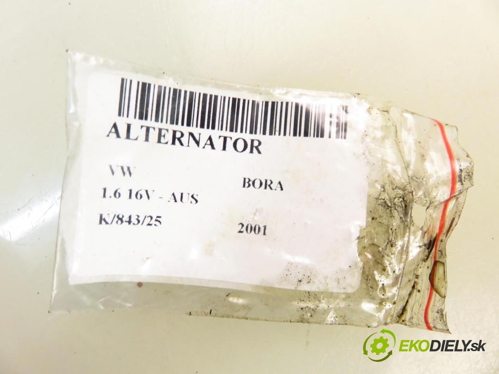 VW BORA (1J2) SEDAN 2001 77,00 1.6 16V - AUS 1598,00 Alternátor 0124325003 ; 028903028 (Alternátor)