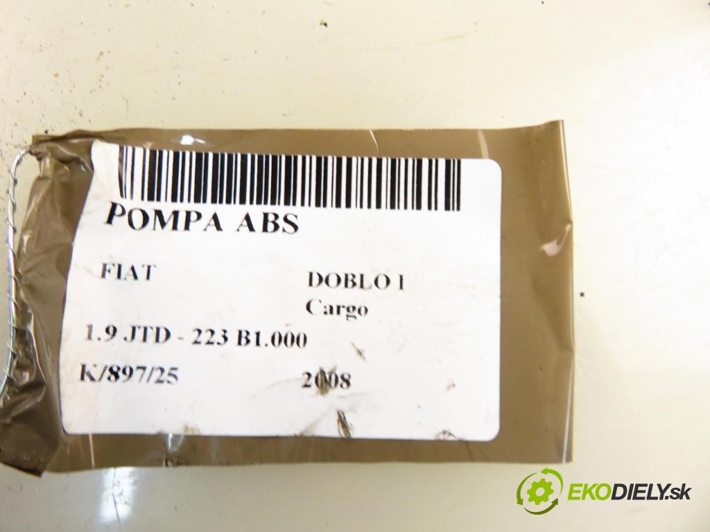 FIAT DOBLO Cargo (223_) FURGON 2008 77,00 1.9 JTD 105 - 223 B1.000 1910,00 Pumpa ABS 10097016033 (Pumpa ABS)