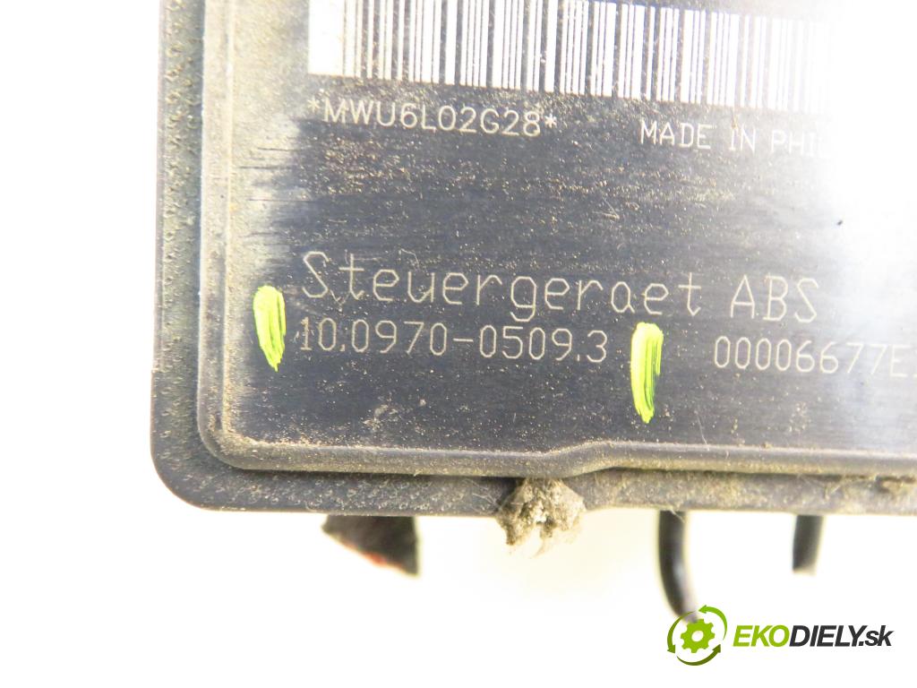 OPEL ZAFIRA B (A05) MINIVAN 2005 88,00 1.9 CDTI 8V 120 - Z 19 DT 1910,00 pumpa ABS 10097005093 ; 13157576BE ; 10020700244 (Pumpy brzdové)