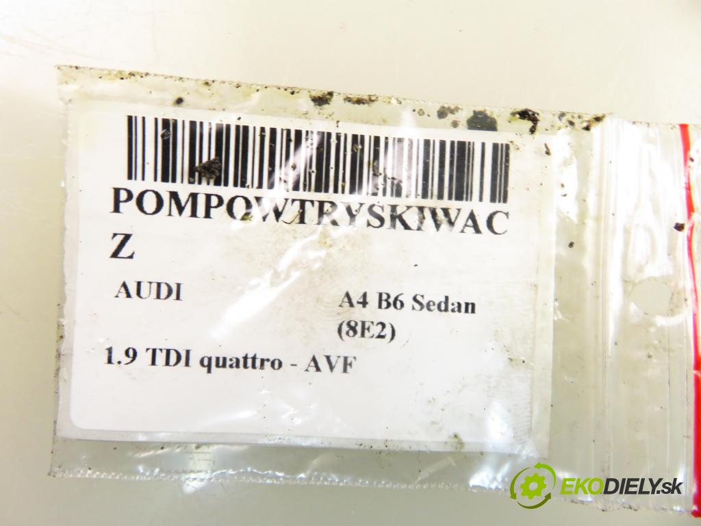 AUDI A4 (8E2, B6) SEDAN 2003 96,00 1.9 TDI quattro - AVF 1896,00 vstříkovač 038130073BA (Vstřikovače)